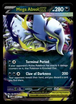 Pokemon TCG ME01: Mega Evolution #086/132 Mega Absol ex NM - Image 1