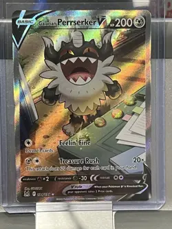 Pokemon Galarian Perrserker V 184/196 Lost Origin Full Art Holo NM - Image 3