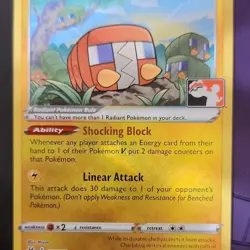 Pokemon Radiant Charjabug 051/159 Holo Prize Pack Promo Pokemon Card 2023 - Image 2