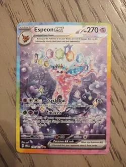 Espeon Ex SIR 155/131 Pokemon Prismatic Evolutions Special Illustration Rare!!! - Image 1