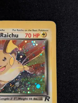 2000 Pokemon Team Rocket First Edition Dark Raichu Holo #83/82 SWIRL - Image 4