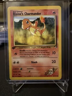 2000 Pokemon 1st Edition Gym Heroes Blaine’s Charmander | Pack Fresh - Image 1