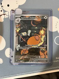Team Rocket’s Raticate 202/182 Destined Rivals Pokemon TCG NM Illustration Rare - Image 1
