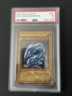 Yu-Gi-Oh Blue-Eyes White Dragon SDK-001 PSA 5 Unlimited Ultra Rare - Image 1