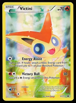 Victini XY117 Holo Full Art Black Star Promo Pokemon Card - Image 1