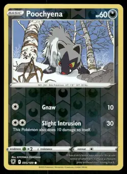 Poochyena 095/189 Reverse Holo Astral Radiance Pokemon TCG trading card - Image 1