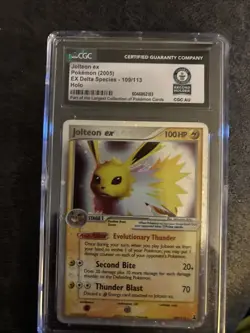 Jolteon Ex Delta Series 2005 Holo Rare Pokemon Card TCG CCG World Record EX - Image 1