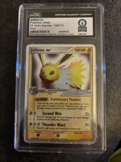 Jolteon Ex Delta Series 2005 Holo Rare Pokemon Card TCG CCG World Record EX - Image 2