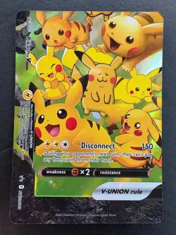 Pikachu V-Union Sword & Shield Promo SWSH141 Pokemon Card - Image 1