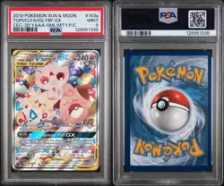 Pokemon Togepi & Cleffa & Igglybuff GX Alt Art Promo Holo Card 143a/236 PSA 9 - Image 3