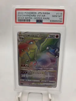 PSA 10 Gem Mint Charizard VSTAR Star Birth 118/100 Alt Art Rainbow Japanese Card - Image 3