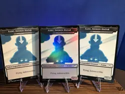 3X Aang 0001/Treasure 0022 Token -Avatar: The Last Airbender MTG, x1 Foil x2 Reg - Image 1