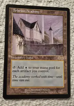 Tolarian Academy Urza's Saga LP Lightly Played MTG Magic the Gathering - Image 1