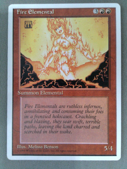 Fire Elemental Alternate 4th Fourth Edition MTG Magic The Gathering - Image 1