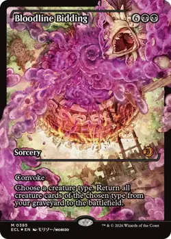 Magic The Gathering FOIL Bloodline Bidding (Showcase), Lorwyn Eclipsed (ECL) - Image 1