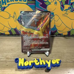 Pokemon TCG Destined Rivals Team Rocket's Moltres EX Full Art Card 208/182 - NM! - Image 1