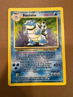 1999 Pokemon Blastoise Holo Rare Base Set, 2/102 - Image 3