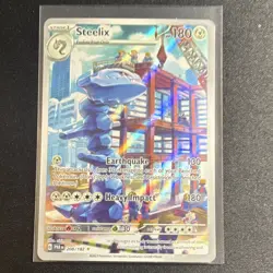 Pokemon Steelix SV04 Paradox Rift Illustration Rare Holo 208/182 180 HP Earthqu… - Image 1