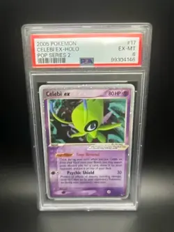 Pokemon Celebi EX Holo 17/17 POP Series 2 English PSA 6 Excellent - Image 1