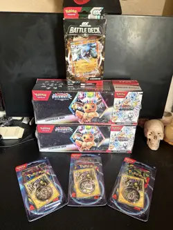Pokemon Sealed Lot Prismatic Evolutions Surprise Box Booster Bundle Raikou 3Pack - Image 1