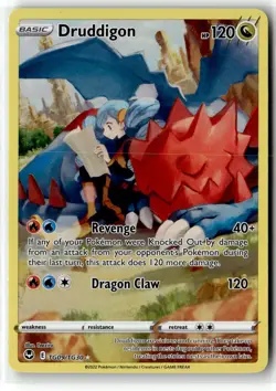 Druddigon ⭐ TG09/TG30 Holo Silver Tempest Trainer Gallery Pokemon NM - Image 1