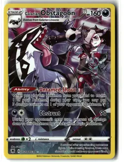 Galarian Obstagoon ⭐ TG10/TG30 Holo Astral Radiance Trainer Gallery Pokemon NM - Image 1