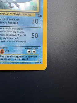 Pokemon Articuno 2/62 Holo Rare Fossil Set 1999 Pokemon TCG WOTC Vintage - NM ❄ - Image 4