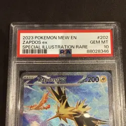 Pokemon 151 Zapdos 202/165 Special Illustration Rare SIR Gem Mint PSA 10 - Image 2
