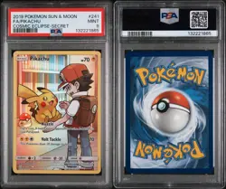 Pokemon Pikachu 241/236 Alt Art Secret Rare Cosmic Eclipse Sun & Moon PSA 9 Mint - Image 3