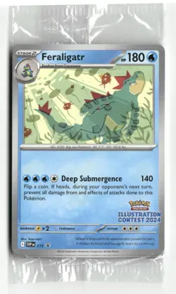Pokemon Black Star Promo Illus. Contest Winner #213 Feraligatr (Sealed) - Image 1