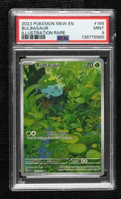 Bulbasaur Illustration Rare Pokemon Scarlet & Violet 151 MEW PSA 9 MINT - Image 1
