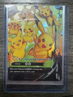 POKEMON FULL ART PIKACHU V UNION SWSH142 BLACK STAR PROMO LP-NM - Image 5
