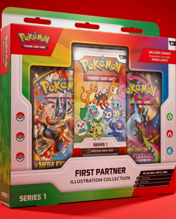 PRE-ORDER—Pokemon First Partner Illustration Series 1 Promo Box - Image 1
