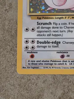 [ LP ] Chansey 3/102 Base Set Holo Rare 120HP Wizards Sugimori Pokemon - Image 4
