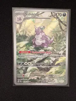 Pokemon Nidoking 174/165 SV: Scarlet & Violet 151 Illustration Rare Near Mint - Image 1