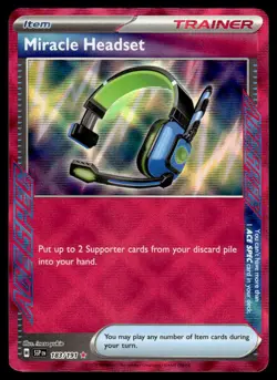 Pokemon TCG Surging Sparks #183/191 Miracle Headset NM - Image 1