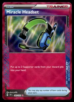 Pokemon TCG SV08: Surging Sparks #183/191 Miracle Headset - Image 1