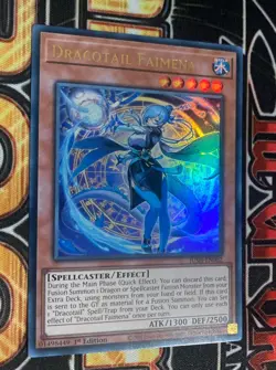 YuGiOh Dracotail Faimena JUSH-EN002 Ultra Rare Near Mint 1st Edition - Image 2