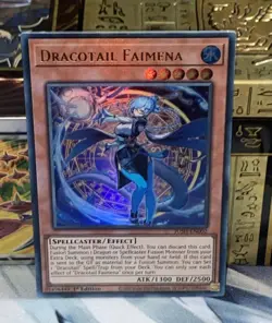 YuGiOh Dracotail Faimena JUSH-EN002 Ultra Rare Near Mint 1st Edition - Image 3