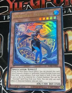 YuGiOh Dracotail Faimena JUSH-EN002 Ultra Rare Near Mint 1st Edition - Image 5