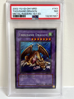 Thousand Dragon Yugioh MRD-143 1st Edition Holo Secret Rare - PSA 7 - Image 1
