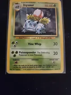IVYSAUR - 30/102 - Base Set - Pokemon Card - LP - Image 3
