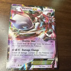 Mewtwo EX Holo Ultra Rare 62/162, 2015 BREAKthrough Pokemon TCG Card - Image 1