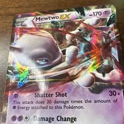 Mewtwo EX Holo Ultra Rare 62/162, 2015 BREAKthrough Pokemon TCG Card - Image 2