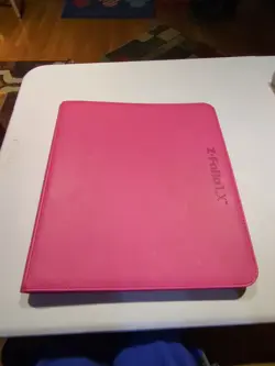 BCW Gaming Z-FOLIO 12-Pocket LX Album Pink Holds 480 Cards Zipper Closure - Image 1
