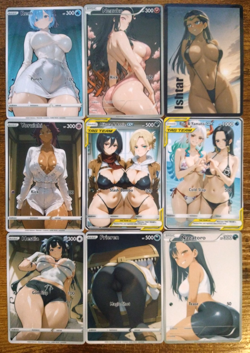 Beautiful Waifu 9 Card Lot - Anime Goddess Cards Boa Yamato Mikasa Rem Hestia - Image 1