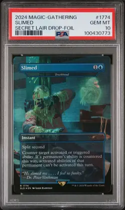 2024 MTG Ghost Busters SECRET LAIR FOIL Slimed #1774 PSA 10 #0773 - Image 1