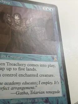 MTG x1 Treachery - Urza's Destiny- non-Foil (LP - Bend See pics) - Image 3