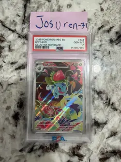 Pokemon TCG Ivysaur Me01: Mega Evolution Illustration Rare Holo PSA 10 110 HP - Image 3