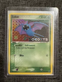 Zubat 83/107 EX Deoxys Stamped Reverse Holo Common Near Mint Pokemon TCG Card - Image 1